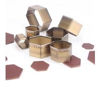 Pentagon Embossing Template Punching Tool, 7-Piece Precision Leather Cutter Die Cut Cutting Die Punch