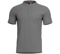 Pentagon Levantes Henley Shirt Mens Tactical Military Polo Travel Wolf Grey