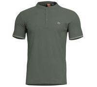 PENTAGON Levantes Henley Stripes Short Sleeve Polo M Green