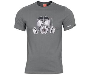 Pentagon Men's Ageron T-Shirt Gas Mask Wolf Grey size L
