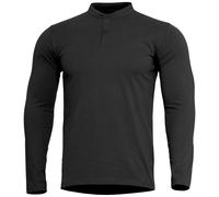 Pentagon Romeo 2.0 Henley Shirt Police Security Tactical Mens Cotton Top Black