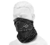 Pentagon Skiron Topographic Map Protective Scarf Black