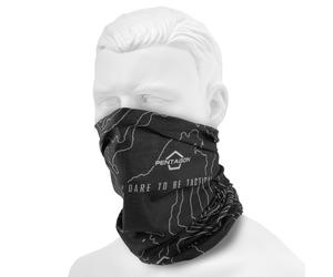Pentagon Skiron Topographic Map Protective Scarf Black