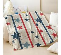 Pentagon Striped Star Print Flannel Blanket - Soft Sofa Throw for Kids and Young Adults, Unlocking the Perfect Blend of Warmth and Creativity (01,180x200cm)