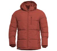 Pentagon Taurus Puffer Jacket Mens Winter Coat Water Resistant Hood Maroon Red