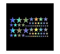 Pentagram Auto Stickers On The Car Decal Styling Body Cool Covers Black Silver Auto parts(Reflective Lasers)