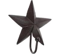 Pentagram Cast Iron Wall Hook, Vintage Decorative Coat Hanger for Home | Black Star-shaped Design with Ball-tip Protection, Organising Keys and Face Towels in Kitchens, Laundry Rooms
