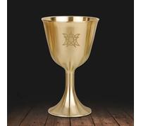 Pentagram Chalice 3.1" High, Pentacle Brass Goblets - Solid Brass Chalice Goblet | Altar Chalices For Altars, Rituals, Prayers, Anointing