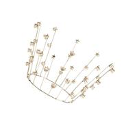 Pentagram Crown Crystal Headwear for Women Birthday Cake Decoration | Delicate Elegant Style, Golden Finish, Bridal Use, Women and Female Accessory for Special Occasions