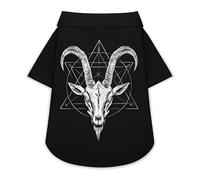 Pentagram Devil Baphomet Goat Cute Dog Shirt Button Down Cats Clothes T-Shirts for Small Medium Large Pet