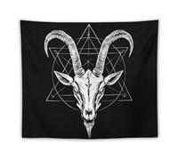 Pentagram Devil Baphomet Goat Funnny Wall Tapestry Aesthetic Decoration Hanging Art Vintage Blanket