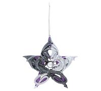 Pentagram Dragon Hanging Ornament Anne Stokes Off White One Size
