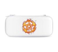 Pentagram Fire and Flames Storage Bag Compatible with Switch Portable Carrying Case Protector Bags with 15 Games Accessories