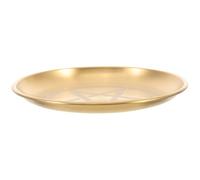 Pentagram Gold Decorative Metal Tray for Altar and Ritual Use
