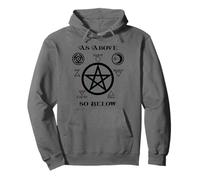 Pentagram Hecate Wheel Wicca Spirit over Matter Witchcraft Pullover Hoodie