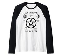 Pentagram Hecate Wheel Wicca Spirit Over Matter Witchcraft Raglan Baseball Tee