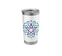 Pentagram Mandala Celtic Swirl Wiccan Pagan Stainless Steel Insulated Tumbler