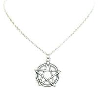 Pentagram Necklace On a Strong Silver Plated Chain, Wiccan, Wicca, Magical, Wizard, Witch Necklace