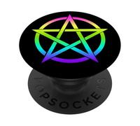 Pentagram Rainbow Satanic Pastel Gothic Witch PopSockets Adhesive PopGrip