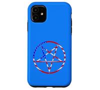 pentagram star american flag patriotic red white blue stars Case for iPhone 11