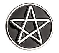 Pentagram Star Enamel Lapel Pin - 1.9 x 1.9 cm Metal Badge - Gothic and Occult-Themed Accessory for Jackets, Hats, Backpacks, and More