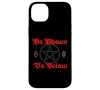 Pentagram Wicca Elements as Above so Below Witchcraft Gothic Case for iPhone 14 Plus