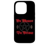 Pentagram Wicca Elements as Above so Below Witchcraft Gothic Case for iPhone 14 Pro