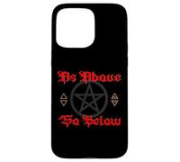Pentagram Wicca Elements as Above so Below Witchcraft Gothic Case for iPhone 15 Pro Max