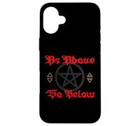 Pentagram Wicca Elements as Above so Below Witchcraft Gothic Case for iPhone 16 Plus