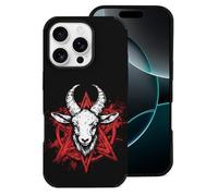 Pentagram with Demon Baphomet Satanic Goat Cell Phone Compatible with iPhone 16 Basic Fiber Skin Cases Classic Protection iPhone 16 Pro