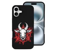Pentagram with Demon Baphomet Satanic Goat Cell Phone Compatible with iPhone 16 Basic Fiber Skin Cases Classic Protection iPhone 16 Plus