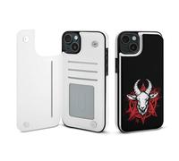 Pentagram with Satanic Goat Printed Wallet Phone Case Unisex Cellphone Protective Cover Compatible with iPhone 15/15 Pro/16 Pro Max/15 Plus