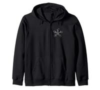 Pentagram with the 5 Elements Gothic Occult Witchcraft Witch Zip Hoodie