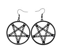 Pentagrams Pendant Earrings Dark And Mysterious Gothic Jewelry For Halloween Parties Jewelry Gift Birthday Wedding Occult Wiccan