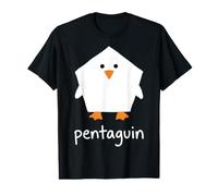 Pentaguin Pentagon Penguin Bird Shape Pun Funny Doodle Art Value Graphic T-Shirt