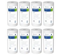 Pentair Pentek DGD-7525 Big Blue Sediment Water Filter, 10-Inch, Whole House Heavy Duty Dual-Gradient Density Spun Polypropylene Replacement Filter Cartridge, 10" x 4.5", 25 Micron, Pack of 8