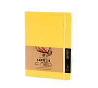 Pentalic Art Traveler Pocket Journal Sketch Book, 8" x 6", Yellow Gold