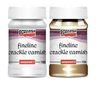 pentart Fine line Transparent Varnish 100 ml (Set of 2 Pieces), Cracking, Hobby Paints, decoupage