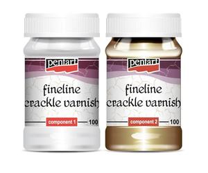 pentart Fine line Transparent Varnish 100 ml (Set of 2 Pieces), Cracking, Hobby Paints, decoupage
