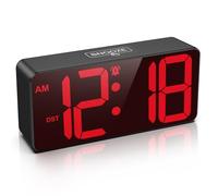 PENTASPI Battery Operated Digital Clock, Dual Alarm Clocks for Bedrooms with 4 Dimmers, 3 Adjustable Volume, 12/24H & DST, Small Desk Clock for Seniors, Teens, Kids