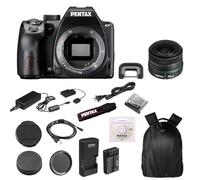 Pentax KF APS-C Digital SLR Camera Body (Black) | 24MP CMOS Sensor, Built-in Wi-Fi with Pentax 35mm DA L F2.4 AL Lens and Waith Camera Backpack with Multiple Compartments (Bundle Set)