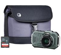 Pentax WG-1000 16.35MP 4x Zoom Digital Camera Combo - Olive