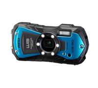 Pentax WG-90 Blue Camera Waterproof, Shockproof, Dustproof, Freeze-Proof, Built-in 6 LED Ring Light for Macro Photography, Underwater Shooting Mode