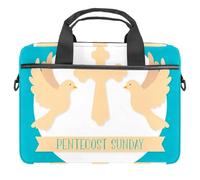 Pentecost Sunday Holy Spirit Dove Laptop Case Bag Sleeve Portable Crossbody Messenger Briefcase w/Strap Handle 13 14 inch