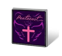 Pentecost Sunday Pins Square Badge Lapel Pin Enamel Buttons Party Decorations