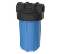 Pentek 1 1/2" NPT #10 Whole House Heavy Duty Water Filter Housing with High-Flow Polypropylene (HFPP) Cap, 10-Inch, Black/Blue