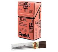 Pentel 0.3 mm B Refill Lead (Pack of 12 Tubes, 12 Leads per Tube)