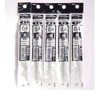 Pentel 0.4mm Black Ink Refill (XLRN4-A), for EnerGel Retract Ballpoint Pen(BLN74-A), × 5 Pack/total 5 pcs (Japan Import) [Komainu-Dou Original Package]