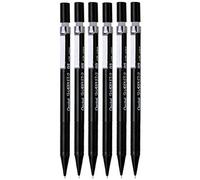 Pentel 0.5mm (A125) Black Sharplet 2 Automatic Pencil Drafting Mechanical Refillable Lead & Eraser A125-A (Pack Of 6)