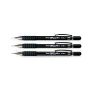 Pentel 0.5mm (A315-A) Black 120 DX Automatic Mechanical Pencil Refillable Lead Capped Metal Clip Rubber Grip (Pack Of 3)